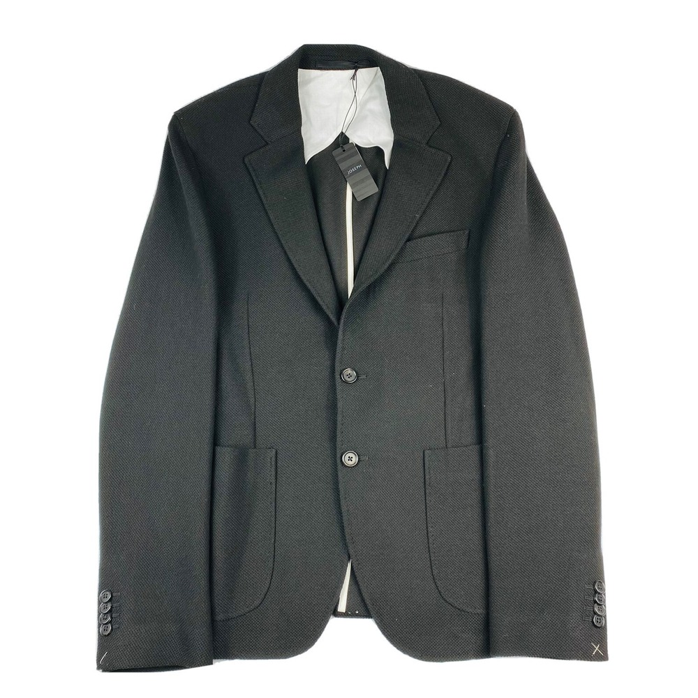 JOSEPH Black Techno Pique Woven Polyester Blend Unstructured Blazer 38R‎ NWT